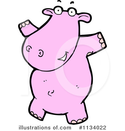 Royalty-Free (RF) Hippo Clipart Illustration by lineartestpilot - Stock Sample #1134022