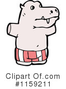 Hippo Clipart #1159211 by lineartestpilot