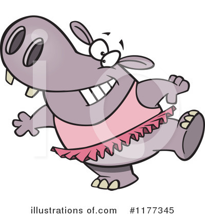 Royalty-Free (RF) Hippo Clipart Illustration by toonaday - Stock Sample #1177345