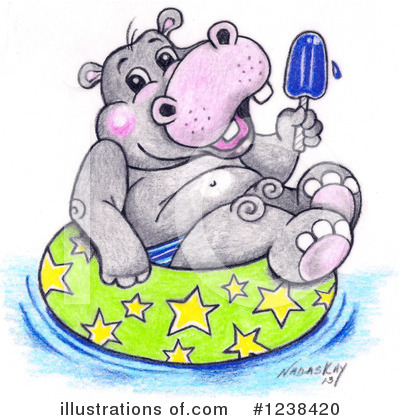 Royalty-Free (RF) Hippo Clipart Illustration by LoopyLand - Stock Sample #1238420