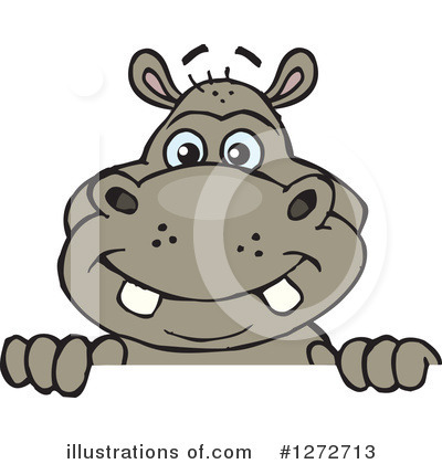 Royalty-Free (RF) Hippo Clipart Illustration by Dennis Holmes Designs - Stock Sample #1272713