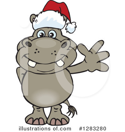 Hippo Clipart #1283280 by Dennis Holmes Designs
