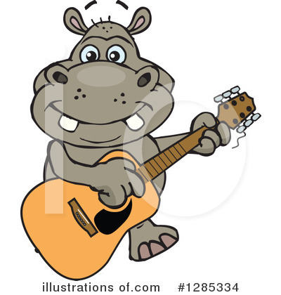 Royalty-Free (RF) Hippo Clipart Illustration by Dennis Holmes Designs - Stock Sample #1285334