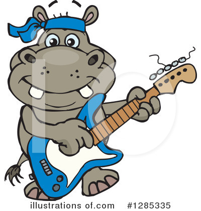 Royalty-Free (RF) Hippo Clipart Illustration by Dennis Holmes Designs - Stock Sample #1285335