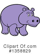 Hippo Clipart #1358829 by LaffToon
