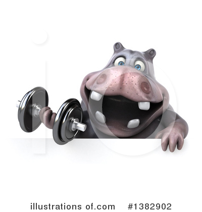 Royalty-Free (RF) Hippo Clipart Illustration by Julos - Stock Sample #1382902