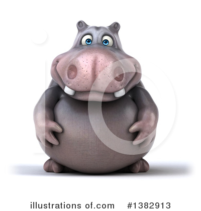 Royalty-Free (RF) Hippo Clipart Illustration by Julos - Stock Sample #1382913