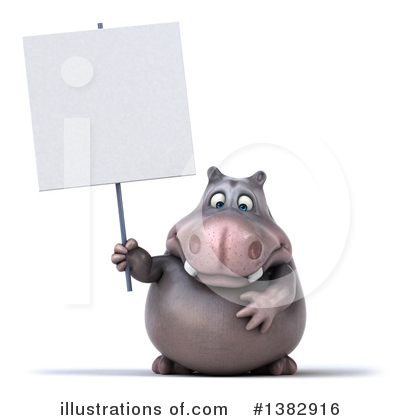 Royalty-Free (RF) Hippo Clipart Illustration by Julos - Stock Sample #1382916