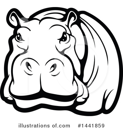 Hippopotamus Clipart #1441859 by Vector Tradition SM