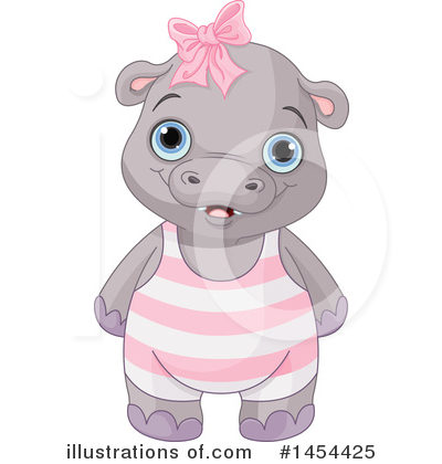 Royalty-Free (RF) Hippo Clipart Illustration by Pushkin - Stock Sample #1454425