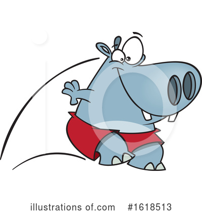 Royalty-Free (RF) Hippo Clipart Illustration by toonaday - Stock Sample #1618513