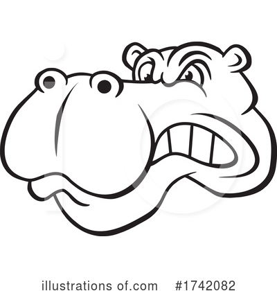 Royalty-Free (RF) Hippo Clipart Illustration by Johnny Sajem - Stock Sample #1742082