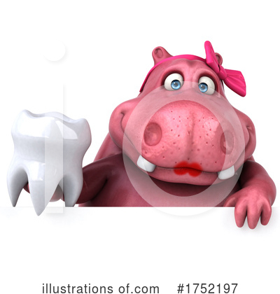 Pink Hippo Clipart #1752197 by Julos
