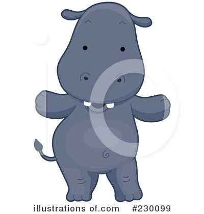 Royalty-Free (RF) Hippo Clipart Illustration by BNP Design Studio - Stock Sample #230099