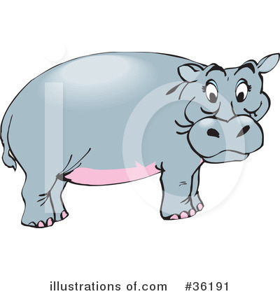 Hippo Clipart #36191 by Dennis Holmes Designs