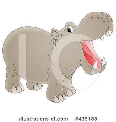 Royalty-Free (RF) Hippo Clipart Illustration by Alex Bannykh - Stock Sample #435188