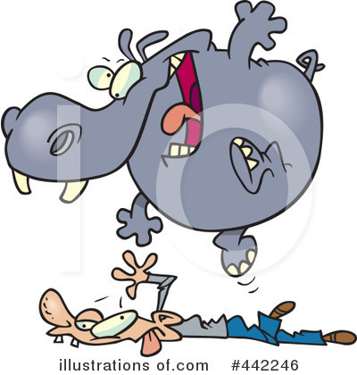 Hippo Clipart #442246 by toonaday
