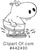 Hippo Clipart #442490 by toonaday