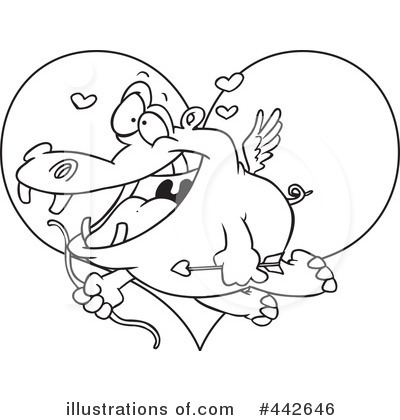 Royalty-Free (RF) Hippo Clipart Illustration by toonaday - Stock Sample #442646