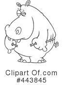 Hippo Clipart #443845 by toonaday