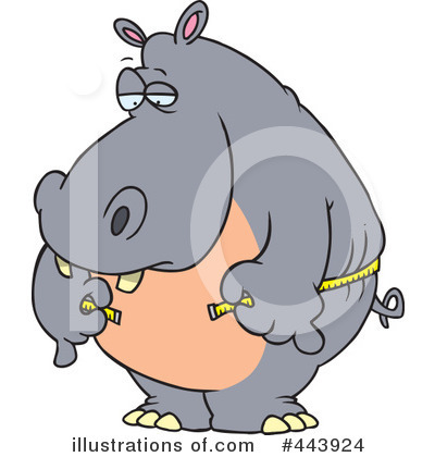 Royalty-Free (RF) Hippo Clipart Illustration by toonaday - Stock Sample #443924