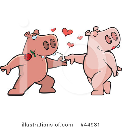 Royalty-Free (RF) Hippo Clipart Illustration by Cory Thoman - Stock Sample #44931