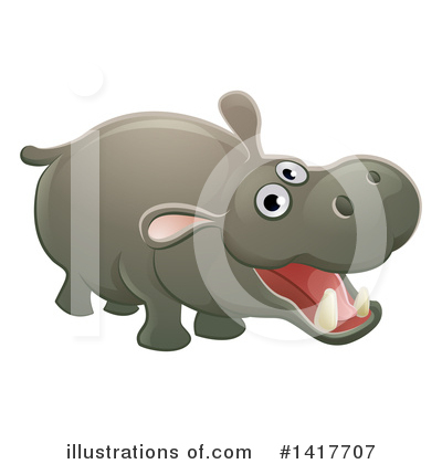 Royalty-Free (RF) Hippopotamus Clipart Illustration by AtStockIllustration - Stock Sample #1417707