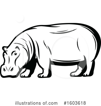 Hippopotamus Clipart #1603618 by Vector Tradition SM