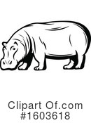 Hippopotamus Clipart #1603618 by Vector Tradition SM
