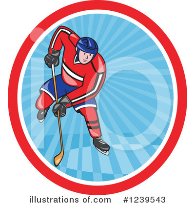 Hockey Player Clipart #1239543 by patrimonio