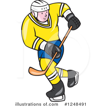 Hockey Player Clipart #1248491 by patrimonio
