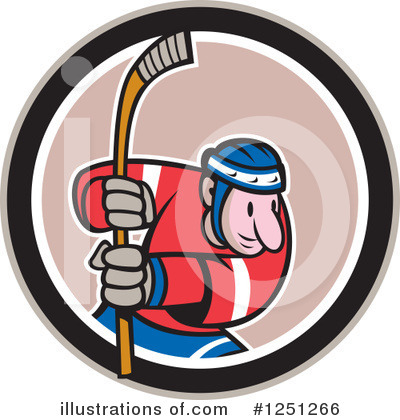 Hockey Player Clipart #1251266 by patrimonio