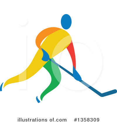 Hockey Player Clipart #1358309 by patrimonio