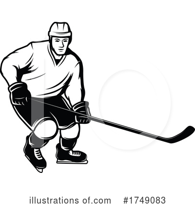 Hockey Player Clipart #1749083 by Vector Tradition SM