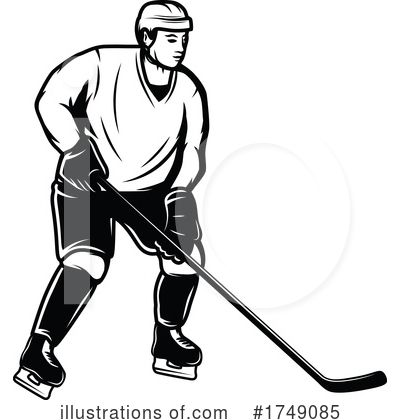 Hockey Player Clipart #1749085 by Vector Tradition SM
