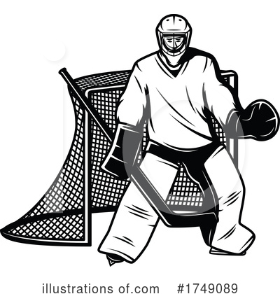 Hockey Player Clipart #1749089 by Vector Tradition SM
