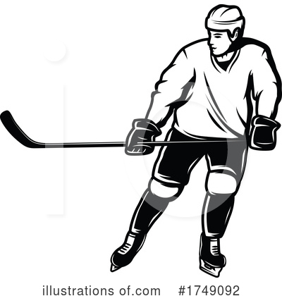 Hockey Player Clipart #1749092 by Vector Tradition SM
