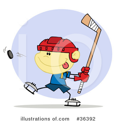 Royalty-Free (RF) Hockey Clipart Illustration by Hit Toon - Stock Sample #36392