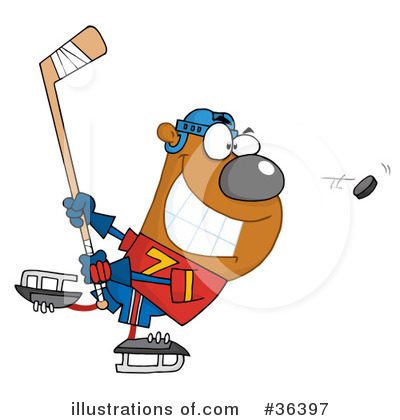 Hockey Clipart #36397 by Hit Toon