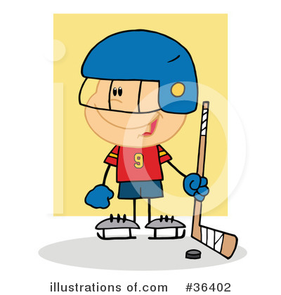 Royalty-Free (RF) Hockey Clipart Illustration by Hit Toon - Stock Sample #36402