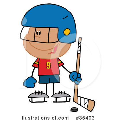 Royalty-Free (RF) Hockey Clipart Illustration by Hit Toon - Stock Sample #36403