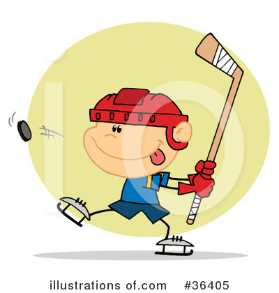 Royalty-Free (RF) Hockey Clipart Illustration by Hit Toon - Stock Sample #36405