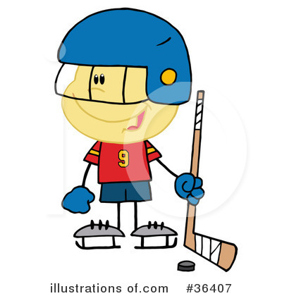 Royalty-Free (RF) Hockey Clipart Illustration by Hit Toon - Stock Sample #36407