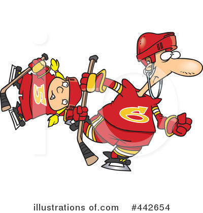 Royalty-Free (RF) Hockey Clipart Illustration by toonaday - Stock Sample #442654