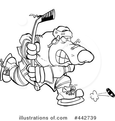 Royalty-Free (RF) Hockey Clipart Illustration by toonaday - Stock Sample #442739