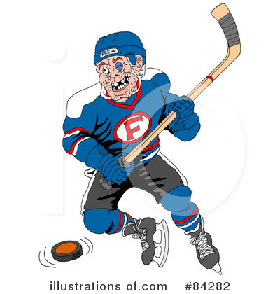 Royalty-Free (RF) Hockey Clipart Illustration by LaffToon - Stock Sample #84282