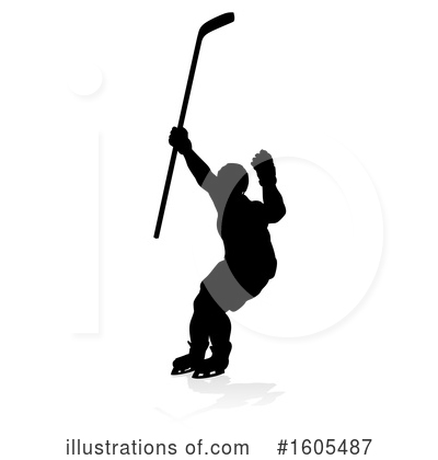 Royalty-Free (RF) Hockey Player Clipart Illustration by AtStockIllustration - Stock Sample #1605487