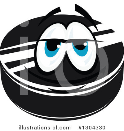 Royalty-Free (RF) Hockey Puck Clipart Illustration by Vector Tradition SM - Stock Sample #1304330