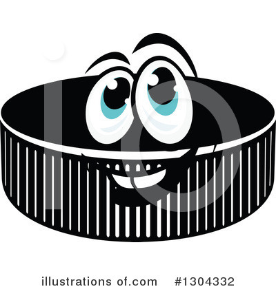 Royalty-Free (RF) Hockey Puck Clipart Illustration by Vector Tradition SM - Stock Sample #1304332