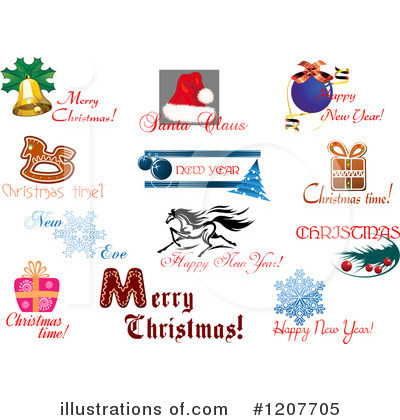 Christmas Bell Clipart #1207705 by Vector Tradition SM